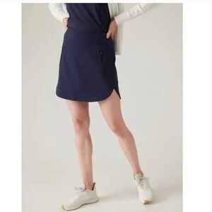 Athleta Fairway Golf Skort Navy Blue 16"